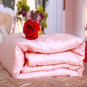 祥怡蠶絲被100桑蠶絲夏涼被空調(diào)被 春秋被 四季被 可拆卸全棉被套 雙人被子 大提花-粉 100%桑蠶絲