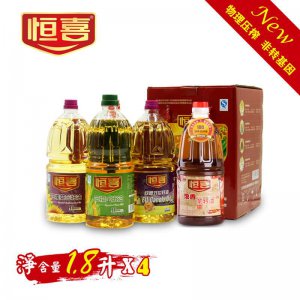 恒喜四合一 葵花芥花玉米菜籽油 營(yíng)養(yǎng)均衡搭配 廚房隨意調(diào)食用油 1800mlX4
