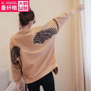 【血虧清倉】2017大碼女裝秋裝外套新款200斤胖mm特大碼翅膀刺繡
