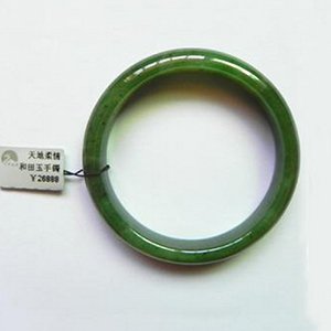 天地柔情和田玉手鐲 翡翠手鐲玉鐲通透飄花玉石手鐲冰種飄綠翡翠鐲子玉手鐲